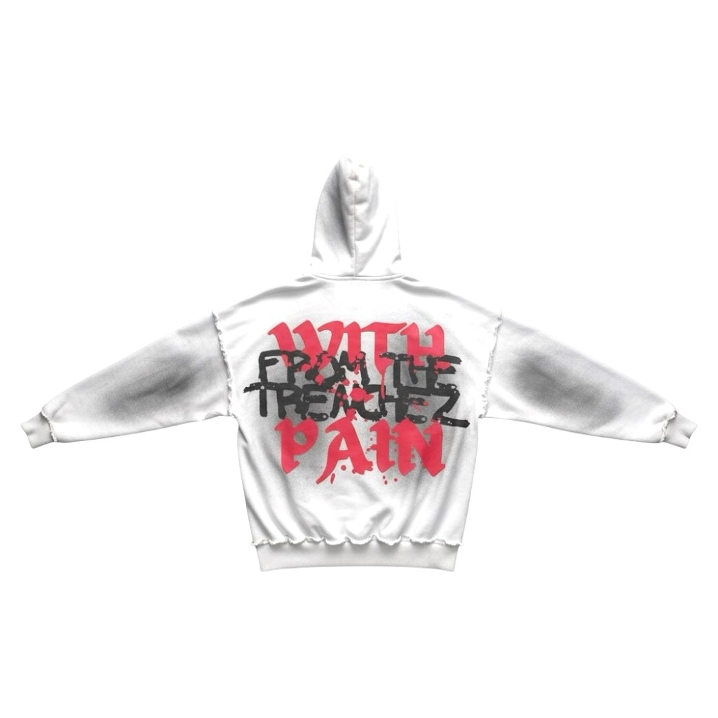 FROM THE TRENCHEZ "WITH PAIN" WHITE ZIP