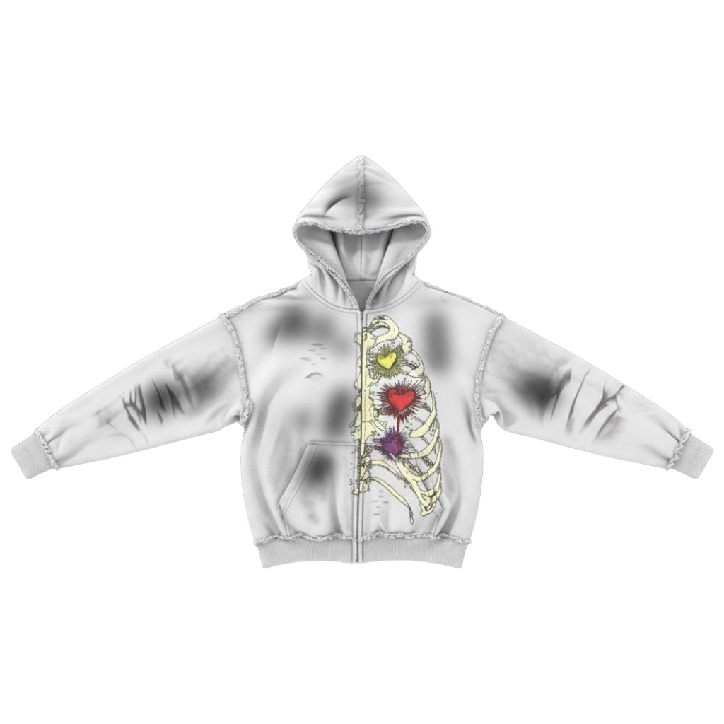 FROM THE TRENCHEZ "WITH PAIN" WHITE ZIP