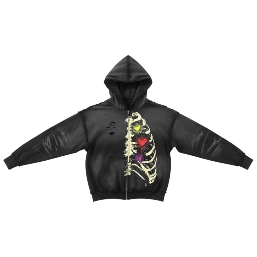 FROM THE TRENCHEZ "WITH PAIN" BLACK ZIP