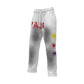 FROM THE TRENCHEZ "WITH PAIN" WHITE SWEATPANTS
